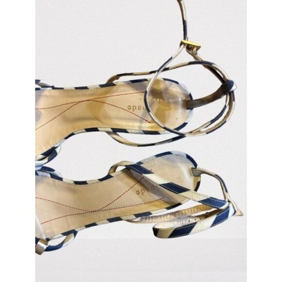 Kate Spade Strappy high heel sandals made in Italy nautical open toe Size 7.5 - Picture 4 of 13